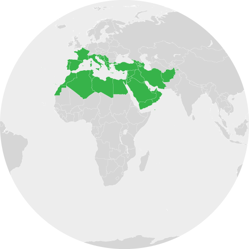 Южная Европа, Северная Африка, Ближний Восток